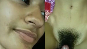 Curvy girl with natural tits and hairy pussy has first-time sex