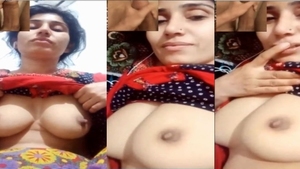 Pakistani village girl flaunts her breasts in a steamy video
