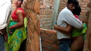 Indian wife discovered engaging in outdoor sex