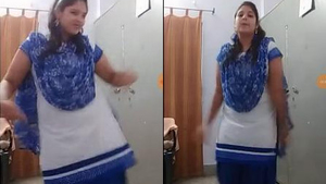 Desi babe with big boobs shakes and dances seductively