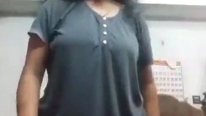 A beautiful Indian village woman with large breasts