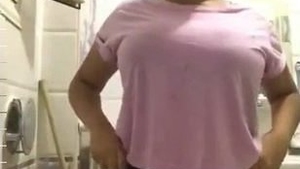 A sensual video featuring a Desi beauty revealing her large breasts