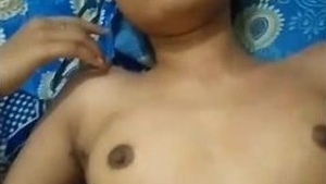 A married woman from South Asia has her intimate area vigorously penetrated