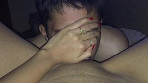 Delhi wife's intimate area pleasured by her husband, resulting in seductive sounds