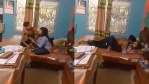 Desi couple enjoys passionate sex in bedroom