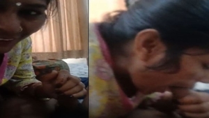 Desi maid gives a satisfying blowjob in a village setting
