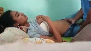 A South Asian woman pleasures her partner with a sensual oral sex and fingering in the first installment