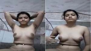 Beautiful Indian girl reveals her breasts and vagina