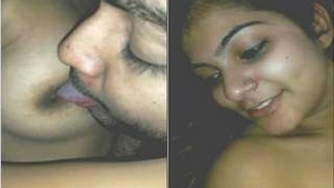 Desi girlfriend gives oral pleasure to her partner