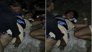 Desi Randi Bhabhi's outdoor encounter with a young man