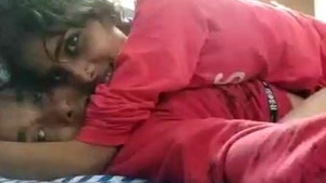 Young village girl rides hard