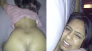 Desi auntie makes a lot of noise while being penetrated in dog style position