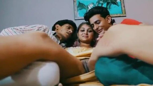 Indian girl gets double penetrated in a hardcore threesome video