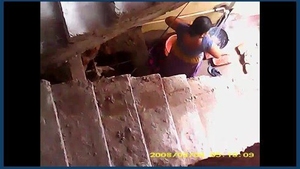 Indian aunty's naughty laundry time