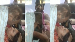 Older couple has sex in a car