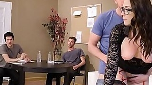 Professor gangbanged and double stuffed by her students