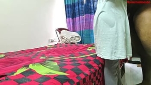 An Indian college student engages in intimate activities with her partner