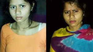 Enjoying the company of a village girl and her boyfriend in MMS clips