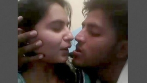 First kiss and sexual encounter between a couple of desi lovers