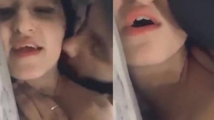 Gorgeous Indian GF moans with pleasure while having sex with black partner