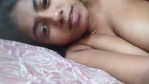 Cute young girl flaunts her natural beauty and hairy pussy
