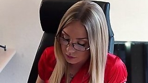 Old Young Blonde teen blowjob and doggystyle fuck from young girl sex