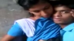 Big-boobed Indian teen gets naughty in classroom with uniformed lover