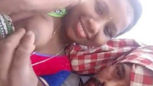 Clear talk and boob play in a passionate village encounter