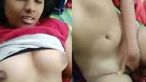 Sexy teen girl, Bhabi, pleasures herself while talking to her boyfriend