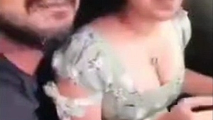 A passionate Desi couple's erotic ride in a car