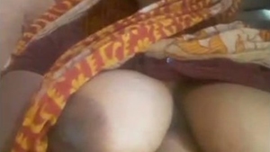 Big boobs and pussy of a village girl get captured by lover quickly