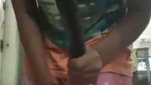 Horny girl masturbates with her fingers and shows off her pussy in detail