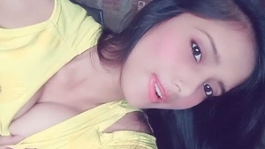 Cute African girl teases in self-shot video