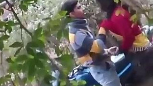 Indian couple enjoys outdoor passion