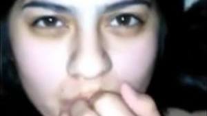 Amped up beauty teen indulges in cum eating