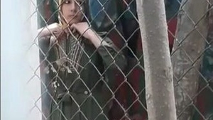 Hijabi girl gets fucked in the backyard