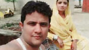 Just married Punjabi couple enjoying each other's bodies