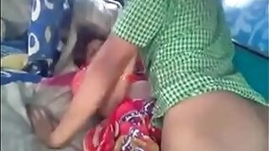 Passionate porn movie with a horny lady dressed in red