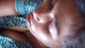 Maid showing her cleavage and orgasming along the way