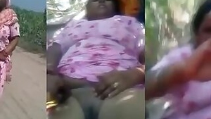 Indian Sex XXX Desi aunty village bhabi fucking myself with devar in field