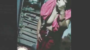 Husband films his wife's aunty taking a bath in the bathtub