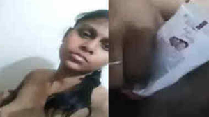 Desi babe uses a shower tube as a sex toy in solo video