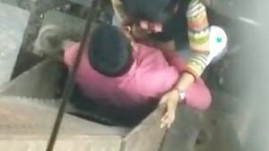 Desi indian girl is going to suck black dick without knowing about the porn perv