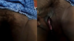 Wife sleeps and Indian man takes advantage of it to film meaty pussy