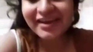 Arousing video chat with a stunning beauty flaunting her ample bosom