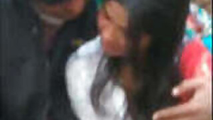 Hot desi girl sucking bf cock in park