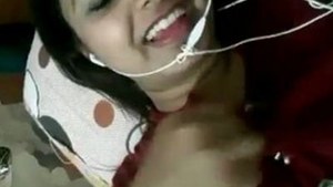 A webcam performance showcasing a gorgeous girl with an ideal physique