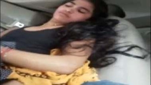 Pakistani couple's wild outdoor sex in car