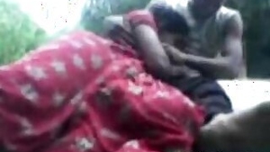 Hot maid in the village having an open sex