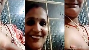 Desi Bhabhi showing her milking boobs